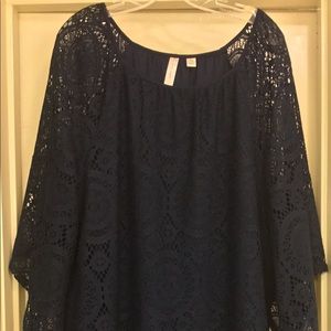 Lacy navy dress